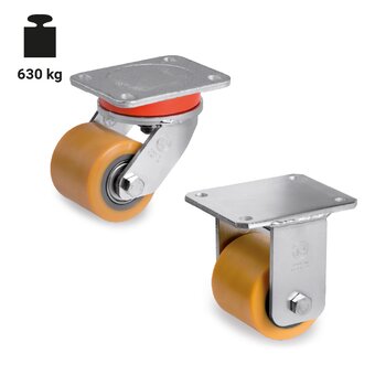 TR-75-EEMHD-TR compacte wielen van polyurethaan